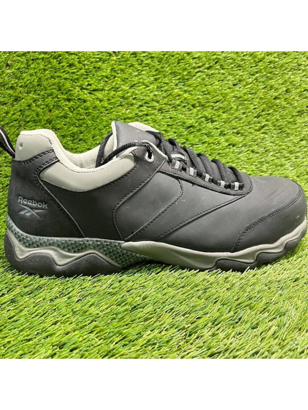 Reebok Beamer Mens Size 13E Black Gray Composite Toe Safety Working Shoes